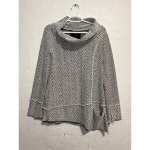 UBU asymmetrical turtleneck sweater womens small cozy artsy casual lagenlook